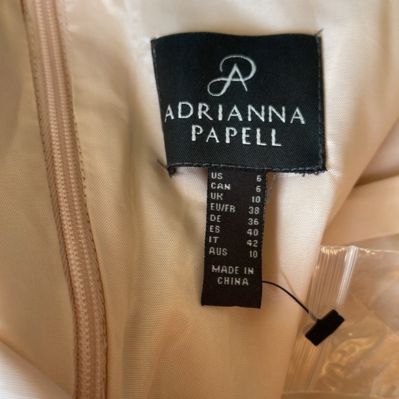 Long peach with flowers dress perfect for a wedding or prom - Picture 7 of 7